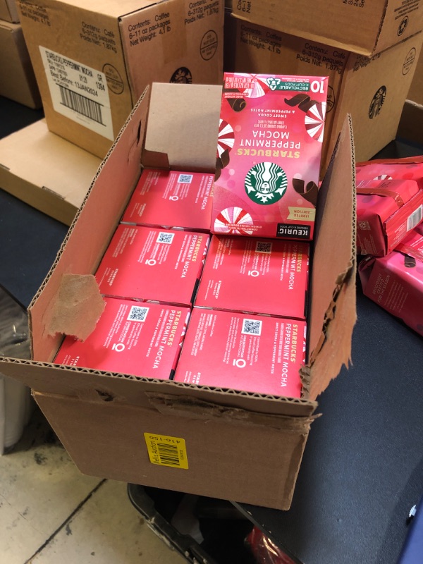 Photo 3 of EXP MAY 2024 Starbucks K-Cup Coffee Pods, Peppermint Mocha Naturally Flavored Coffee for Keurig Brewers, 100% Arabica, Limited Edition Holiday Coffee, 6 Boxes (60 Pods Total) Peppermint Mocha 10 Count (Pack of 6)