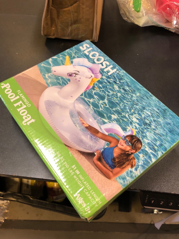 Photo 1 of JOYIN Unicorn Pool Floats Kids - Inflatable Pool Tube Swim Ring Floaties with Glitter for Adults Kids Floating, Fun Beach Lake Floaty Raft, Summer Swimming Pool Toys Party Decorations (Unicorn)