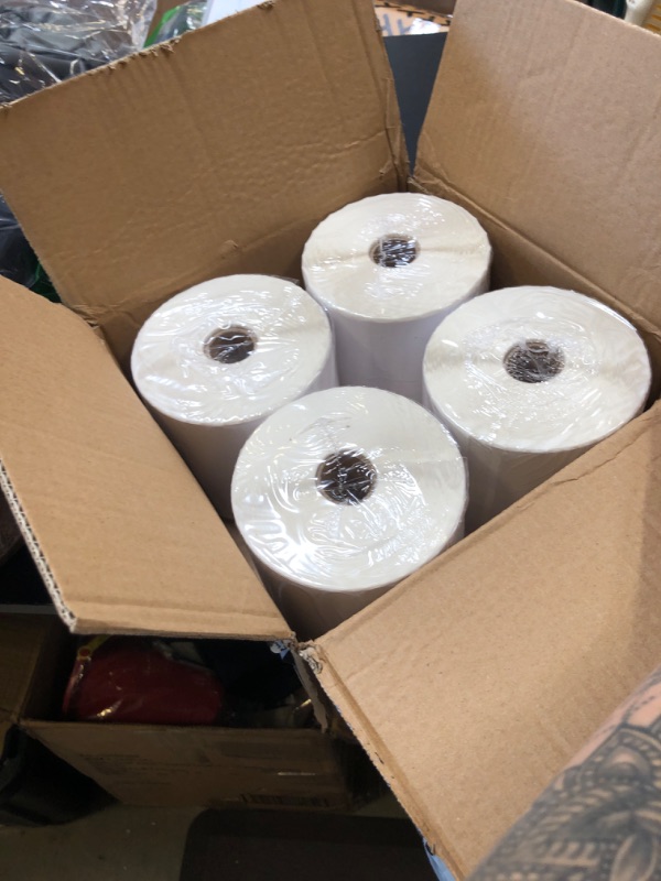 Photo 1 of 4 Rolls 450 Labels 4x6 Direct Thermal Shipping Labels Compatible with Zebra 2844 Zp-450 Zp-500 Zp-505, LabelChoice 1" Core Permanent Adhesive Sticker Labels for Rollo, MUNBYN Printer 4"x6"-1800 Labels