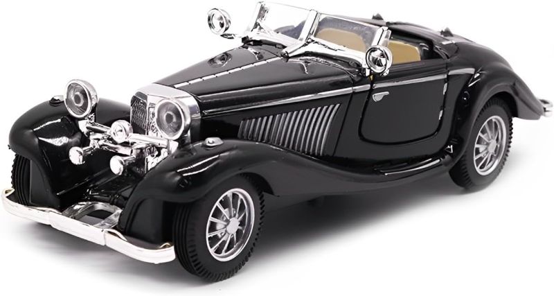 Photo 1 of 1:28 Scale Pullback Diecast Metal Antique Classic Model Cars Collectible Toy Gifts (Black,Length 6.5in/16.8cm)
