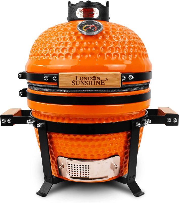 Photo 1 of Ceramic Charcoal BBQ Kamado Grill Smoker - Portable Tabletop Cadet Series -Orange
UNOPENED BOX 