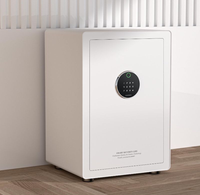 Photo 1 of Modern Minimalism Design Biometric Fingerprint Touch Screen Safe, 3.38 Cubic Feet Auto-Open Safe Box with Digital Virtual Password,Safety Steel Home Safes for Wardrobe,Office(New Version)
OPEN BOX ITEM, NO KEYS FOUND 