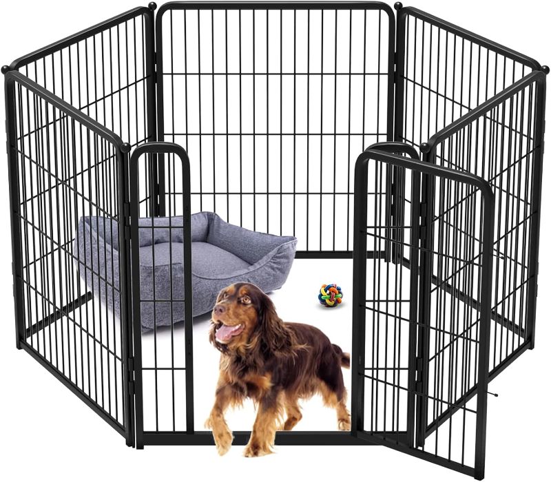 Photo 1 of FXW HomePlus Indoor Dog Playpen - Stress-Free and Safe Play, 32 Inch 6 Panels, Black?Patented
