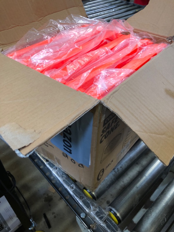 Photo 1 of 28 Inch [6 Pack] Collapsible Traffic Safety Cones, Multi Purpose Pop-up Cones with Reflective Collar for Road Safety, Orange Cones for Driving Training, Parking Lots 28 Inch 6