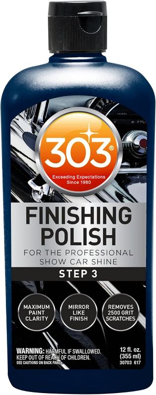 Photo 1 of 303 Products Finishing Polish for The Professional Show Car Shine - Maximum Paint Clarity - Mirror Like Finish - Removes 2500 Grit Scratches (Step 3), 12 fl. oz. (30703)
