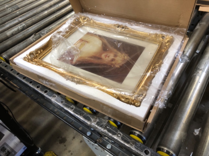 Photo 2 of 11x14 Vintage Picture Frames with Glass Front, Ornate Frame, Antique Photo Frames for Tabletop or Wall Hanging Gold
