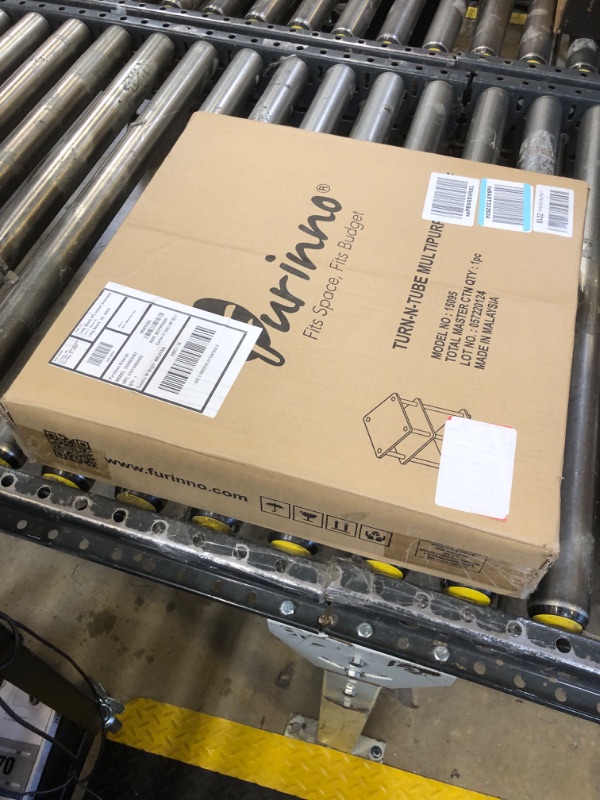 Photo 1 of Furinno Turn-N-Tube Easy Assembly Multipurpose End Table / Side Table / Sofa Table / Nightstand, Round Tubes, Espresso Espresso 1-Pack, 3 Tiers