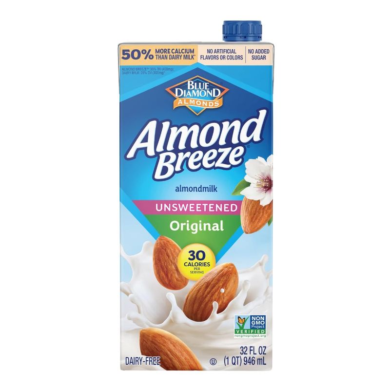 Photo 1 of Almond Breeze Dairy Free Almondmilk, Unsweetened Original, 32 FL OZ
12 pk
BEST IF USED BY JUL 30 2024