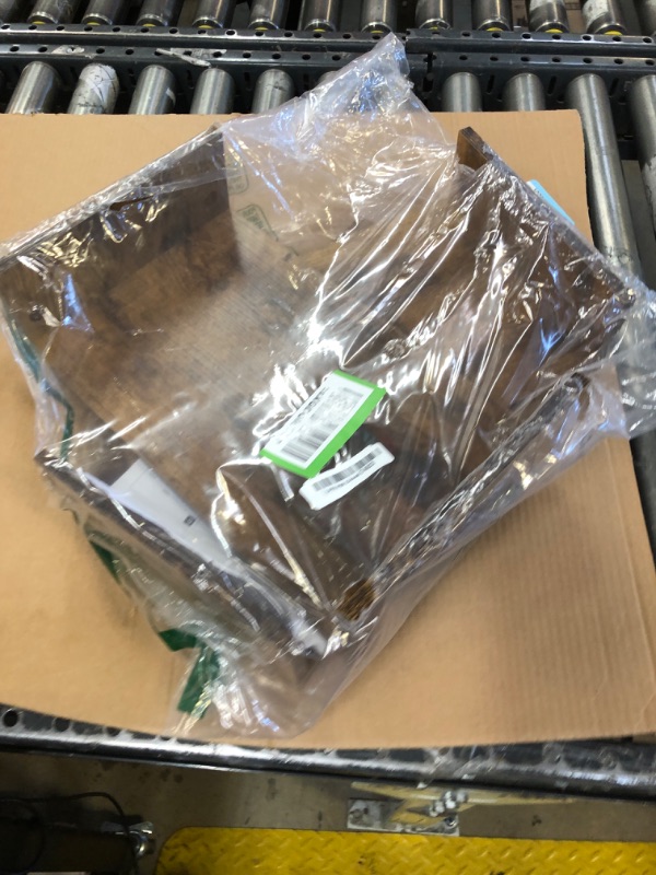 Photo 1 of BONTEC Dual Monitor Stand Riser with Smartphone Holder, Adjustable Length & Swivel Angle Wooden Desktop Organizer Stand PC Riser for PC Monitor Laptop Printer, Rustic Brown