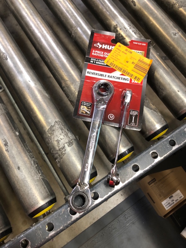 Photo 2 of Husky Quad Drive SAE Ratcheting Wrench Set (2-Piece)