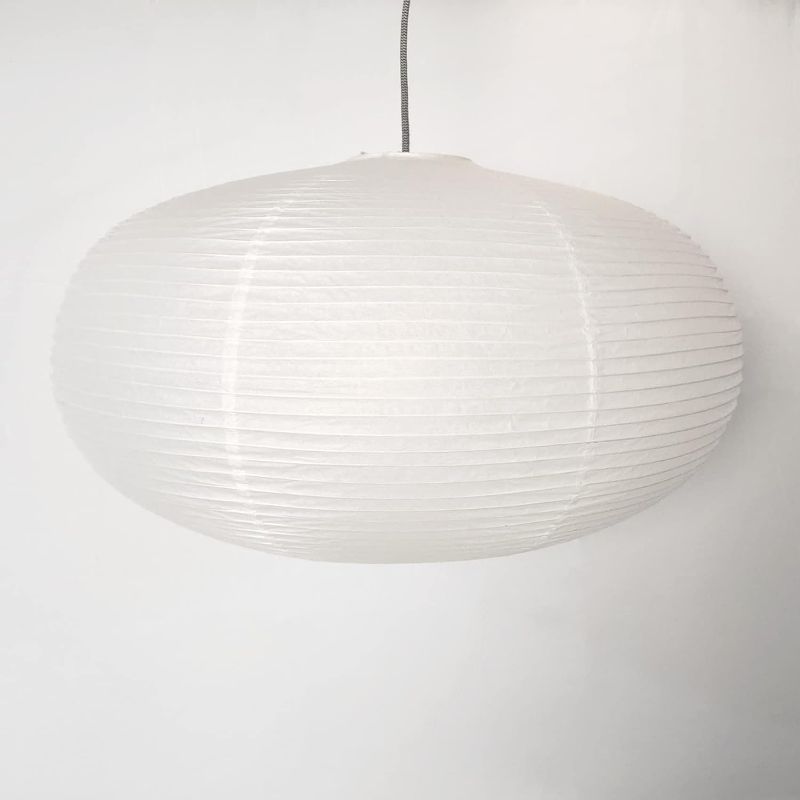 Photo 1 of large White Oblate Pendant Lamp Shade 55.5cm(21.85in) Chinses lantern Home Decor Paper Ceiling Lampshade