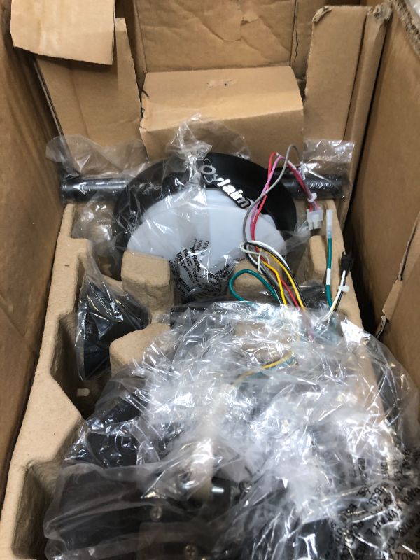 Photo 1 of Obabala 52" Ceiling Fan with Lights Remote Control Outdoor Wood Ceiling Fans Noiseless Reversible DC Motor 52-inch Walnut blades black body 1