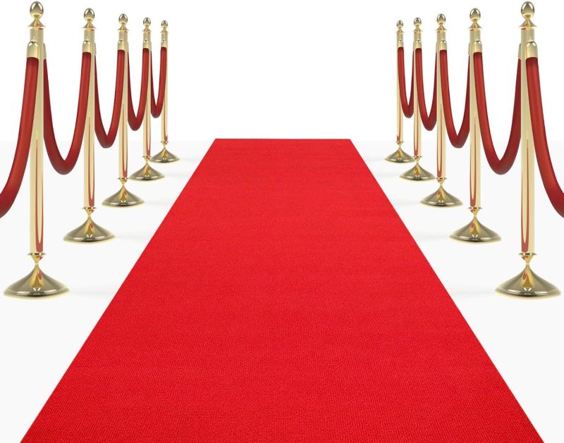Photo 1 of RED RUG CARPET FOR RUNWAY, PROM DECOR