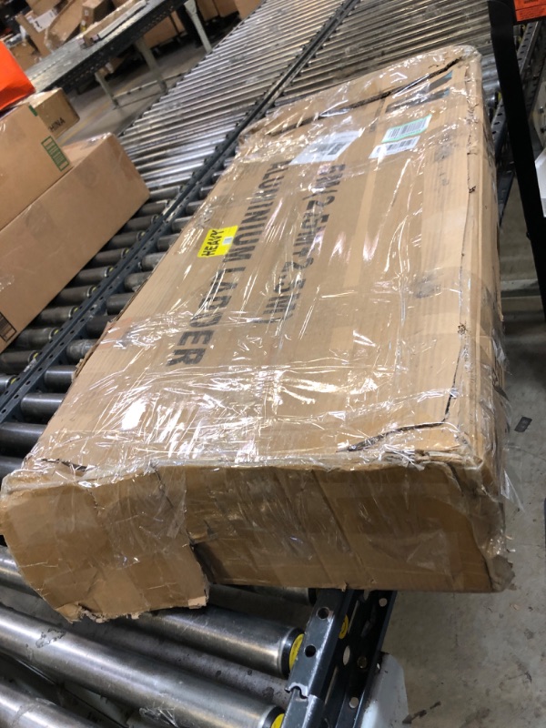 Photo 1 of BOWEITI Telescoping Extension Ladder, 16.5FT Telescoping A Frame Ladder with Balance Bar and Movable Wheel,Household Use Folding Ladder,Multi-Purpose Collapsible Ladder for Outdoor Work 16.5FT?A Frame?