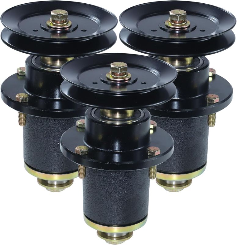 Photo 1 of 3 Pack 037-6015-50 Spindle Assembly with 033-6006-00 Spindle Pulley Replaces 037-6015-00, 037 6015 50 for Bad Boy ZT Elite 54", Maverick 54", ZT Elite Limited 54" Walk Behind Lawn Mowers