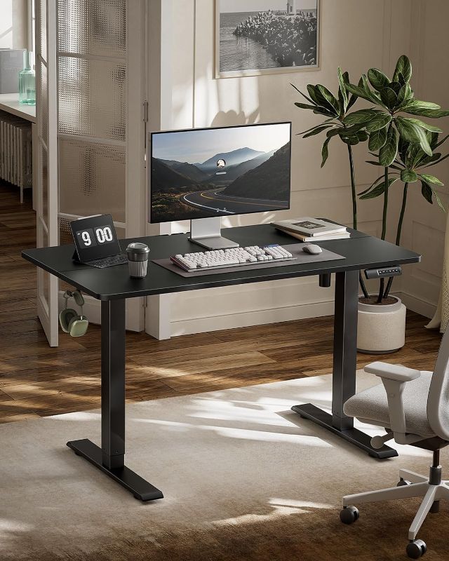 Photo 1 of Marsail Electric Standing Desk with Sedentary Reminder, 48 * 24 Inch Standing Desk Adjustable Height, Stand up Desk for Home Office Furniture Computer Desk Memory Preset with Headphone Hook