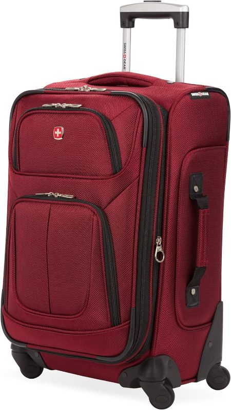 Photo 1 of SwissGear Sion Softside Expandable Roller Luggage, Burgundy, Carry-On 21-Inch