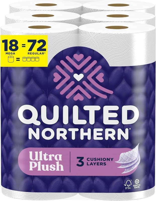 Photo 1 of QUILTED NORTHERN Ultra Plush® Toilet Paper, 18 MEGA Rolls