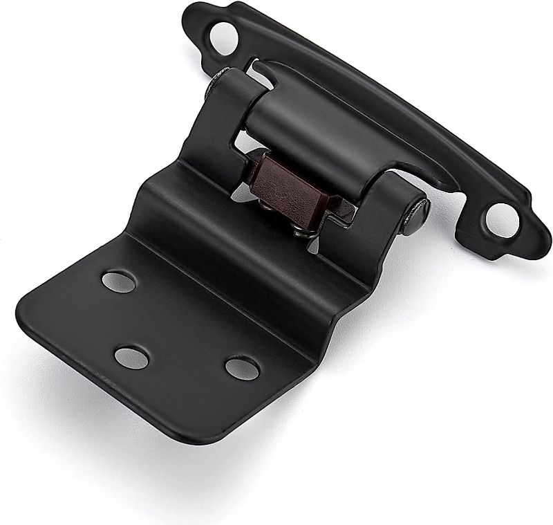 Photo 1 of Ravinte 60 Packs (30 Pairs) 3/8" Inset Matte Black Cabinet Hinge, Self Closing Hinges for Kitchen/Bathroom/Furniture Cabinets & Doors. Decorative Hardware with Door Bumper.