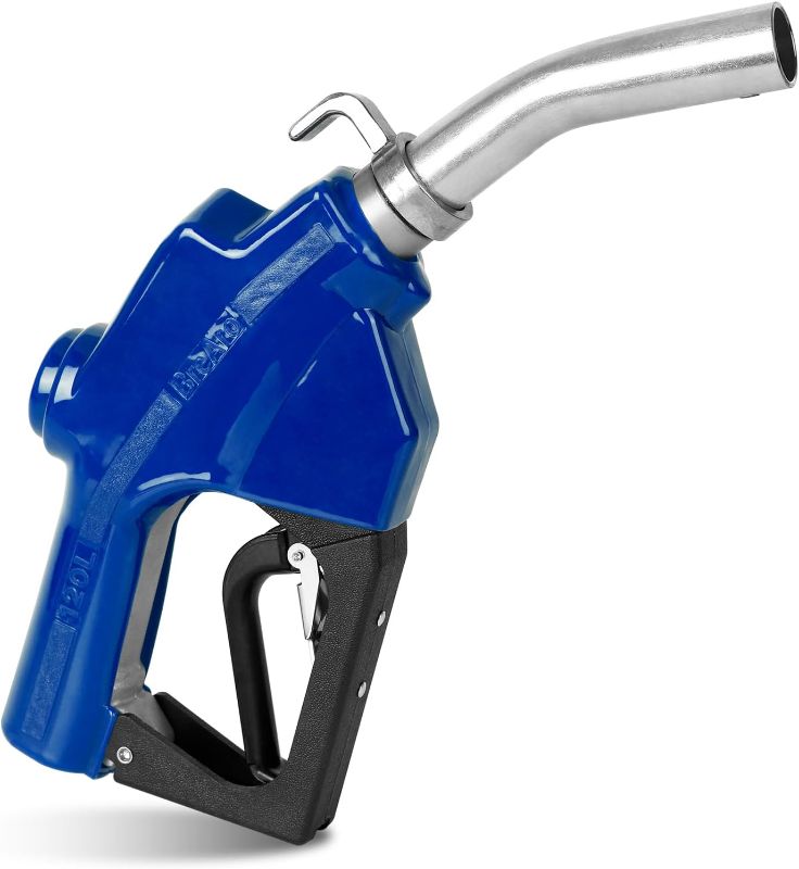 Photo 1 of 1 Inch NPT Auto Shut Off Fuel Nozzle with Hook, 3 Gear Padlock (9-30 GPM), Aluminum Alloy Body and19/16" (OD=30mm) Spout for Gasoline Oil, Kerosene Biodiesel