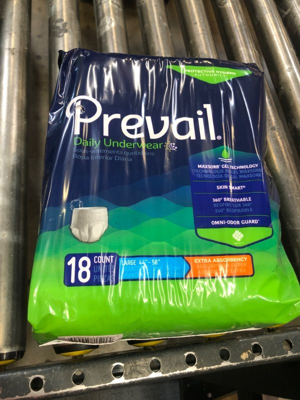 Photo 1 of mck82173100 adult absorbent underwear prevail pull on 2xlarge disposable heavy absorbency