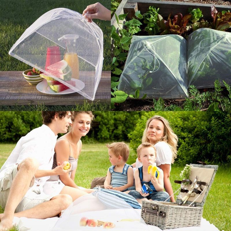 Photo 1 of 17" Mesh Food Covers, Outdoor Pop-Up Food Screen for Camping/Picnic/BBQ/Parties, Reusable Food Protector Tent Keeping Out Flies Bugs