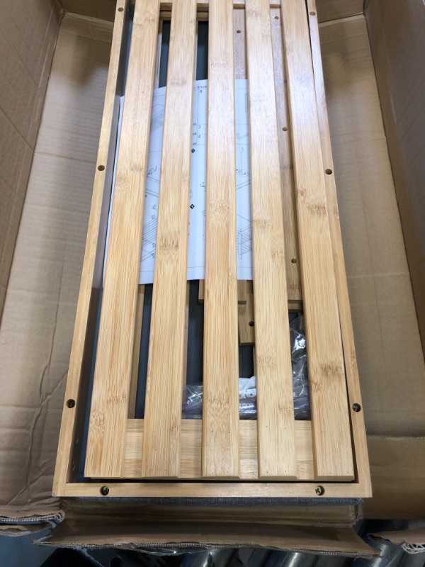 Photo 1 of Domax Shoe Rack Bench for Entryway - Bench with Shoe Storage Front Door Shoe Bench with Cushion Upholstered Padded Seat 3 Tier Bamboo Shoe Holder for Entry Indoor Entrance Hallway Bedroom Living Room