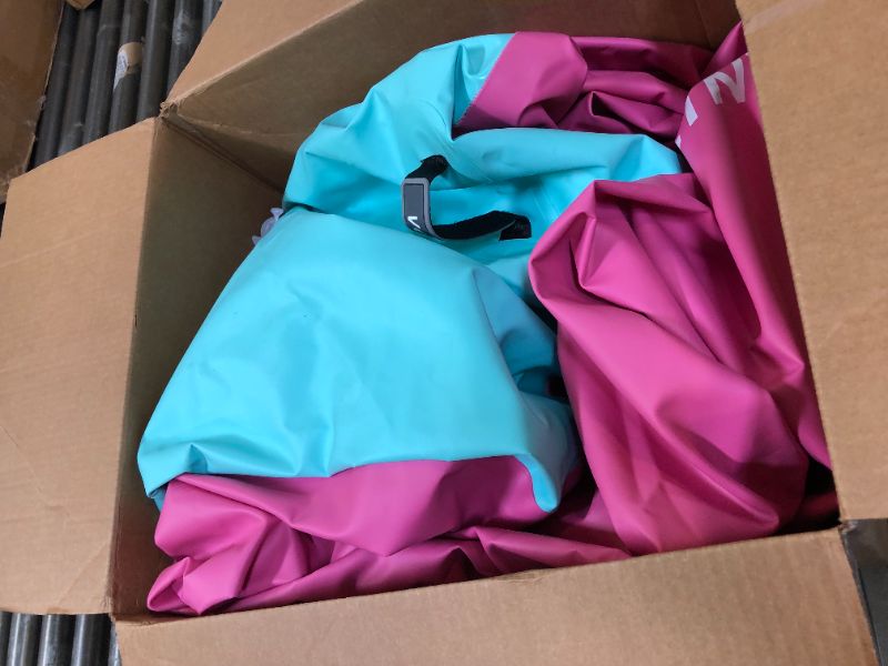 Photo 1 of Inflatable Gymnastic Mat Air Track Tumbling Gymnastics Air Roller for Gym Home without Electric Air Pump Pink/Mint nopump 4'L x 3'D