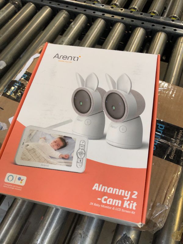 Photo 1 of ARENTI Split-Screen Video Baby Monitor, Audio Monitor with Two 2K UHD WiFi Cameras,5" Color 720P Display,Night Vision,Cry Detection,Motion Detection,Temp&Humidity Sensor,Two Way Talk,App Control
