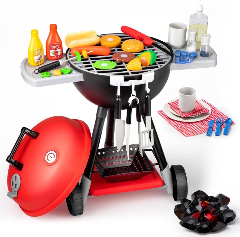 Photo 1 of JOYIN 34 PCS Cooking Toy Set, Kitchen Toy Set, Toy BBQ Grill Set, Little Chef Play, Kids Grill Playset Interactive BBQ Toy Set for Kids
