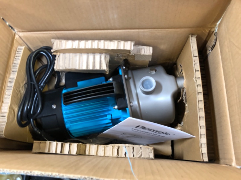 Photo 2 of 1.6HP Shallow Well Pump Portable, Garden Pump 1320GPH, Stainless Steel Water Transfer Pump 110V Max. Head 164ft, Sprinkler Booster Pump for Draining Irrigation Home Garden Lawn Draining 1.6hp Portable Transfer Pump