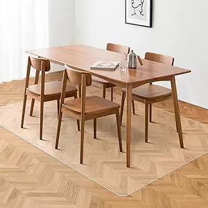 Photo 1 of Floor Mats for Home, 8'×10' Clear Area Rug for Dining Room, Durable Non-Slip Hard Floor Living Room Rug, PVC Waterproof Rolling Chair Protector for Kitchen, Bedroom, High Traffic Areas