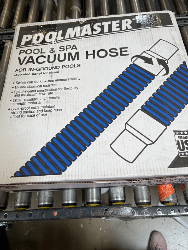 Photo 1 of Poolmaster 33430 Heavy Duty In-Ground Pool Vacuum Hose With Swivel Cuff, Made in the USA, 1-1/2-Inch by 30-Feet 30-Feet Hose
