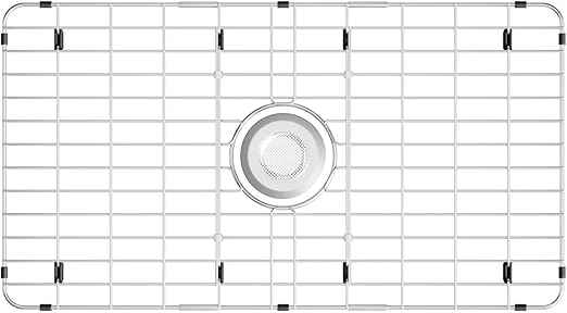 Photo 1 of 28-9/16'' x 15-1/2'' Sink Protectors for Kitchen Sink, Stainless Steel Sink Grid,Sink Grids for Bottom of Kitchen Sink Centered Drain with Corner Radius, Kitchen Sink Grid and Sink Protectors