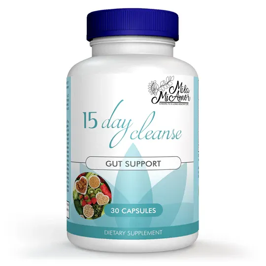 Photo 1 of 15 Day Cleanse - Gut and Colon Support | Caffeine Free | Advanced Formula with Senna, Cascara Sagrada, & Psyllium Husk | Non-GMO | 30 capsules
 EXP 5/20/2026