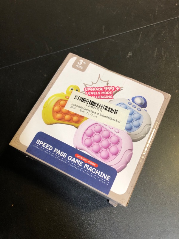 Photo 1 of Quick Push Pop Game for Kids and Adults,Pop It Games Light Up Fidget Toys,Handheld Puzzle Game Machine,Fast Push Games Bubble Stress Relief Toy,Great Gifts for Boys Girls(Brown Bear)