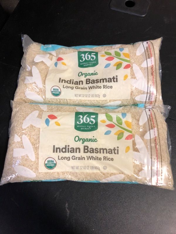 Photo 1 of 365 by Whole Foods Market, Organic White Basmati Indian Rice, 32 Ounce 2 Pound (Pack of 2)
 EXP FEB 16 2025