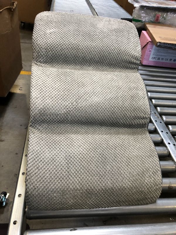 Photo 1 of Dog Stairs for Small Dogs, 3 Tiers High Density Foam Dog Ramp, Extra Wide Non-Slip Pet Steps for High Beds Or Couch, Soft Foam Doggie Ladder for Dogs Injured, Older Pets, Small Cats Grey 3 Steps