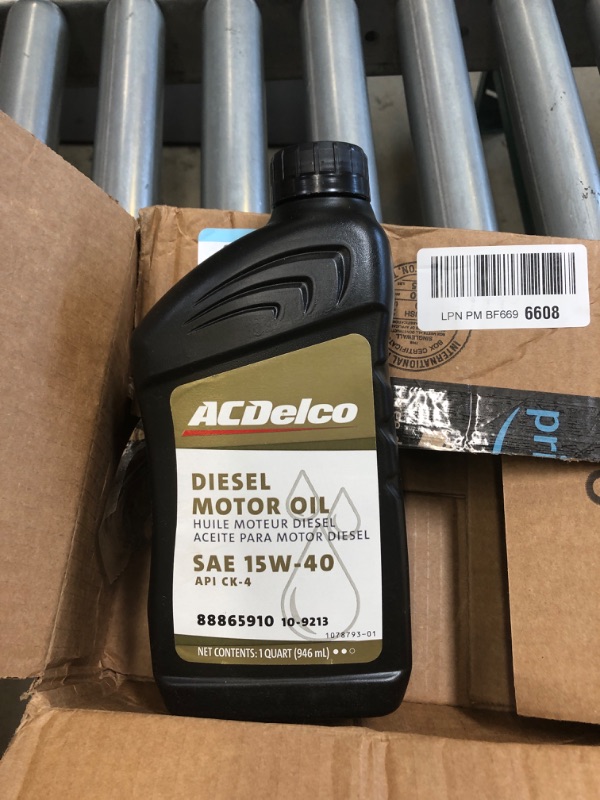 Photo 2 of ACDelco Gold 10-9213 15W-40 CK-4 Diesel Motor Oil - 1 qt (Pack of 12)