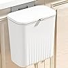 Photo 1 of 3.2 Gal Kitchen Compost Bin for Countertop or Under Sink, Hanging Small Trash Can with Lid for Cupboard/Bathroom/Bedroom/Office/Camping,Compost Bucket White