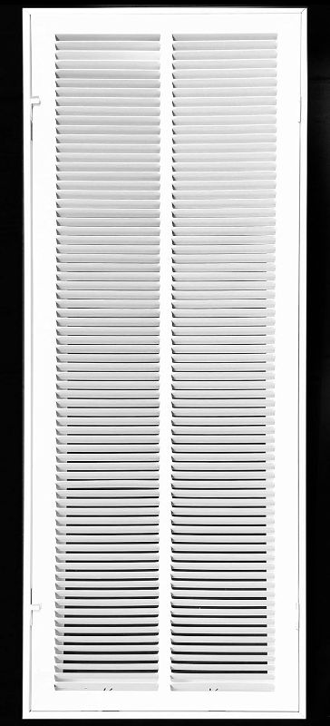 Photo 1 of 12" X 36" Steel Return Air Filter Grille for 1" Filter - Fixed Hinged - Ceiling Recommended - HVAC DUCT COVER - Flat Stamped Fa 