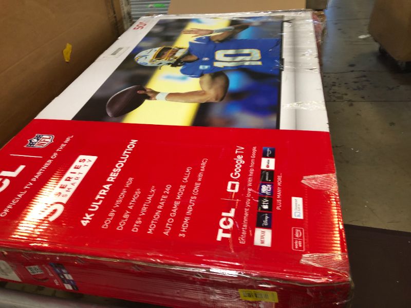 Photo 1 of TCL 50-Inch Class S4 4K LED Smart TV with Google (50S450G, 2023 Model), Dolby Vision, HDR Pro, Atmos, Assistant Built-in Voice Remote, Works Alexa, Streaming UHD Television 50 inches