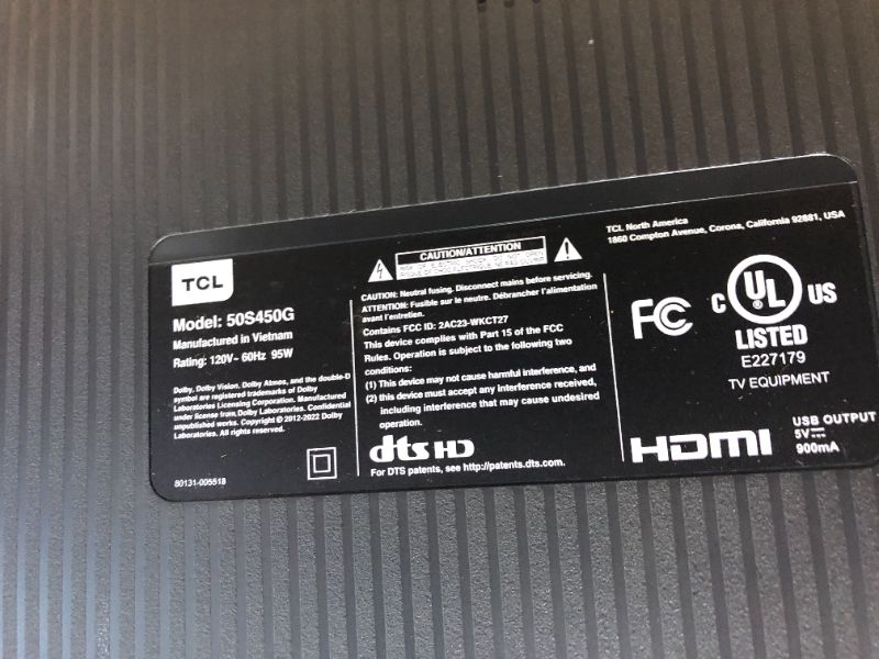 Photo 1 of TCL 50-Inch Class S4 4K LED Smart TV with Google (50S450G, 2023 Model), Dolby Vision, HDR Pro, Atmos, Assistant Built-in Voice Remote, Works Alexa, Streaming UHD Television 50 inches