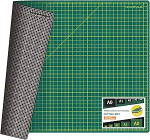 Photo 1 of 36'' × 48'' Large Self Healing Cutting Double Sided 5-Ply Mat, Big Cutting Board for Rotary Cutting, Quilting, Sewing, Craft, Fabric & Scrapbooking(Green/Black)