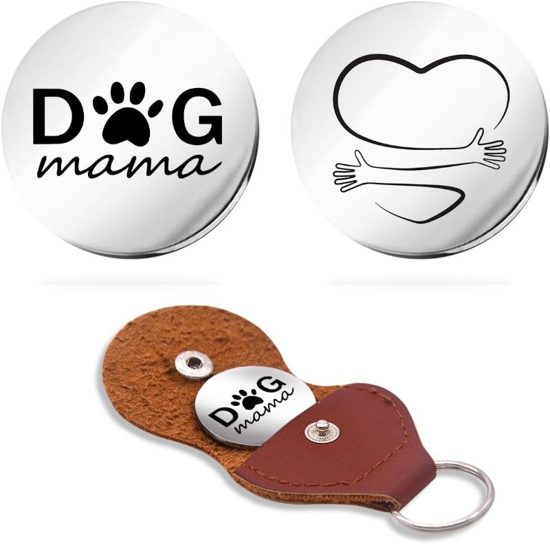 Photo 1 of Cute Dog Paw Dog Mama Pocket Hug Token Gift for Mom,Long Distance Relationship Keepsake Stainless Steel Double Sided Thinking of You Pocket Hug Token Gift for Dog Lover
