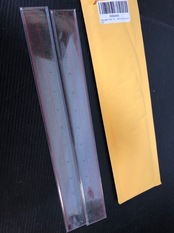 Photo 1 of   Clear Plastic 12 inch Ruler, Set Pack of 2

