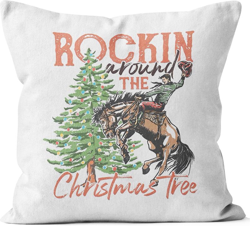 Photo 1 of 1pc--Western Christmas Decor,Christmas Pillow Cover  18x18in ---Cover only