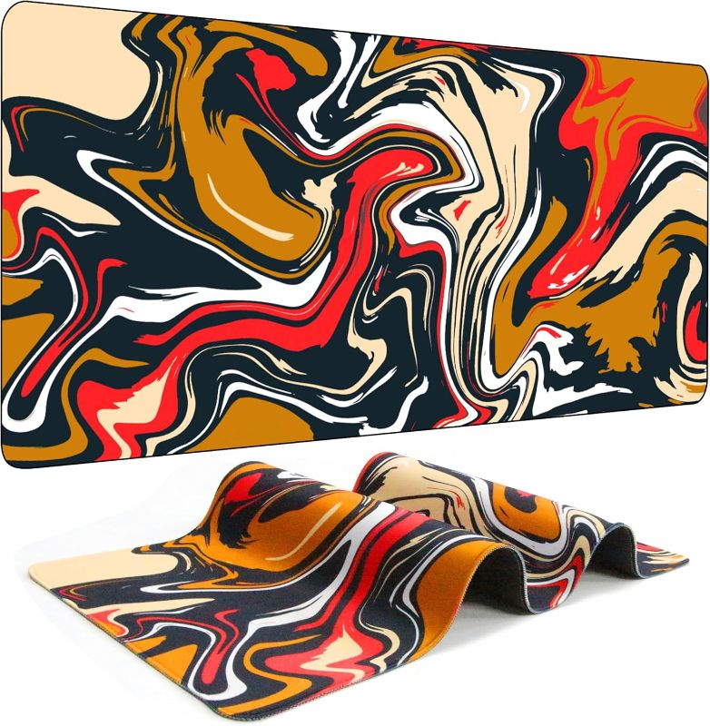 Photo 1 of  Fluid Pattern Marbled Design Gaming Mouse Pad Large Mouse Pad for Desk - 39.5" Lx16.8" W  