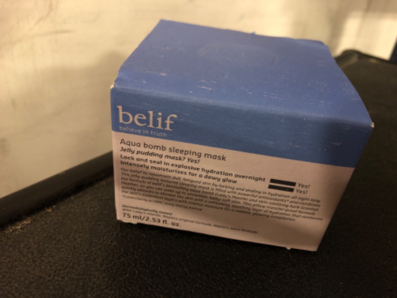 Photo 2 of belif Aqua Bomb Sleeping Mask, Overnight Moisturizer & Face Mask, Lightweight, Hydrating & Plumping, Good for Dryness, For Normal, Oily, Dry, Combination Skin Types