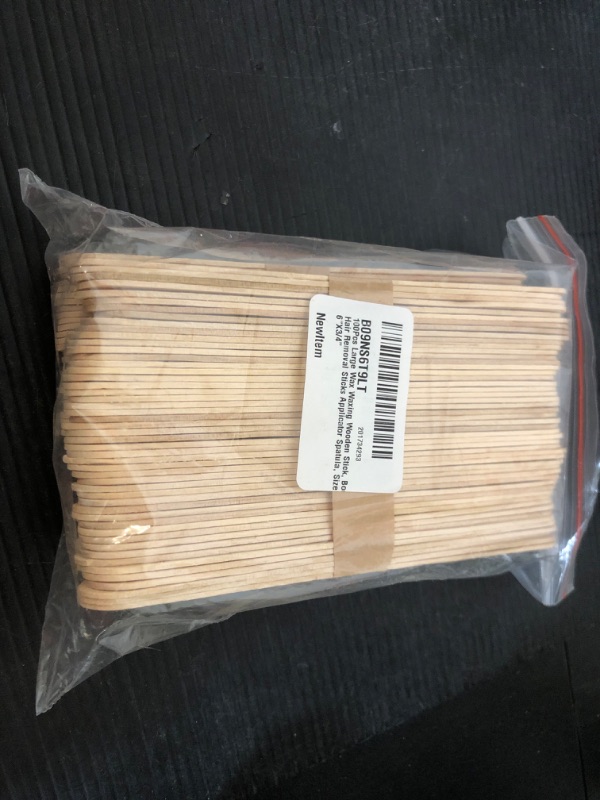 Photo 2 of 100Pcs Large Wax Waxing Wooden Stick, Body Hair Removal Sticks Applicator Spatula, Size 6"X3/4"